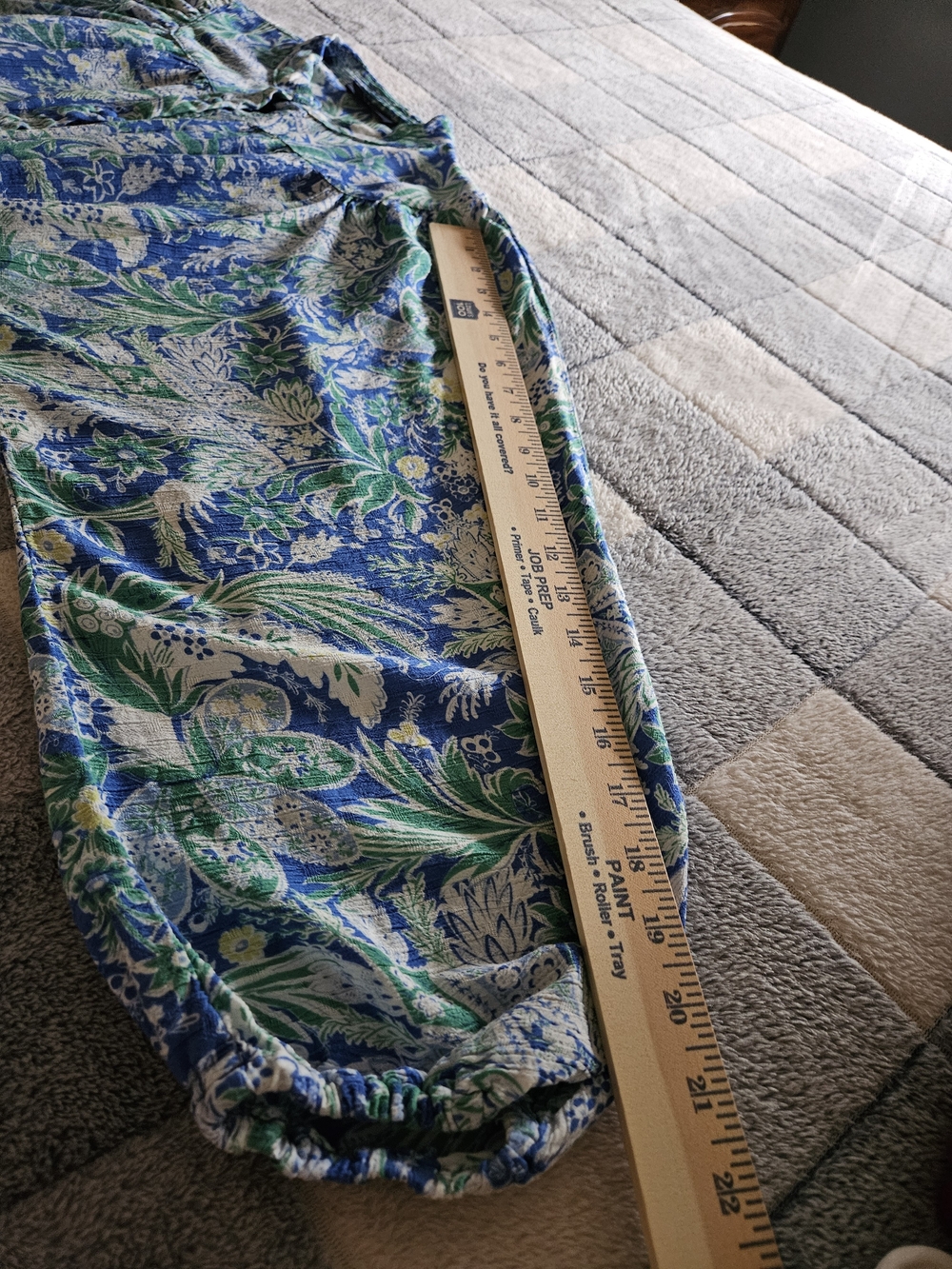 RACHEL Rachel Roy Blue and Green Floral Tie-Front Blouse - Picture 11 of 12